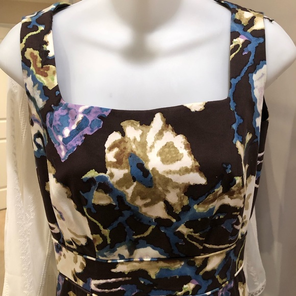 Antonio Melani Nw/o tags Brown floral dress sz 2 sleeveless - Picture 2 of 5